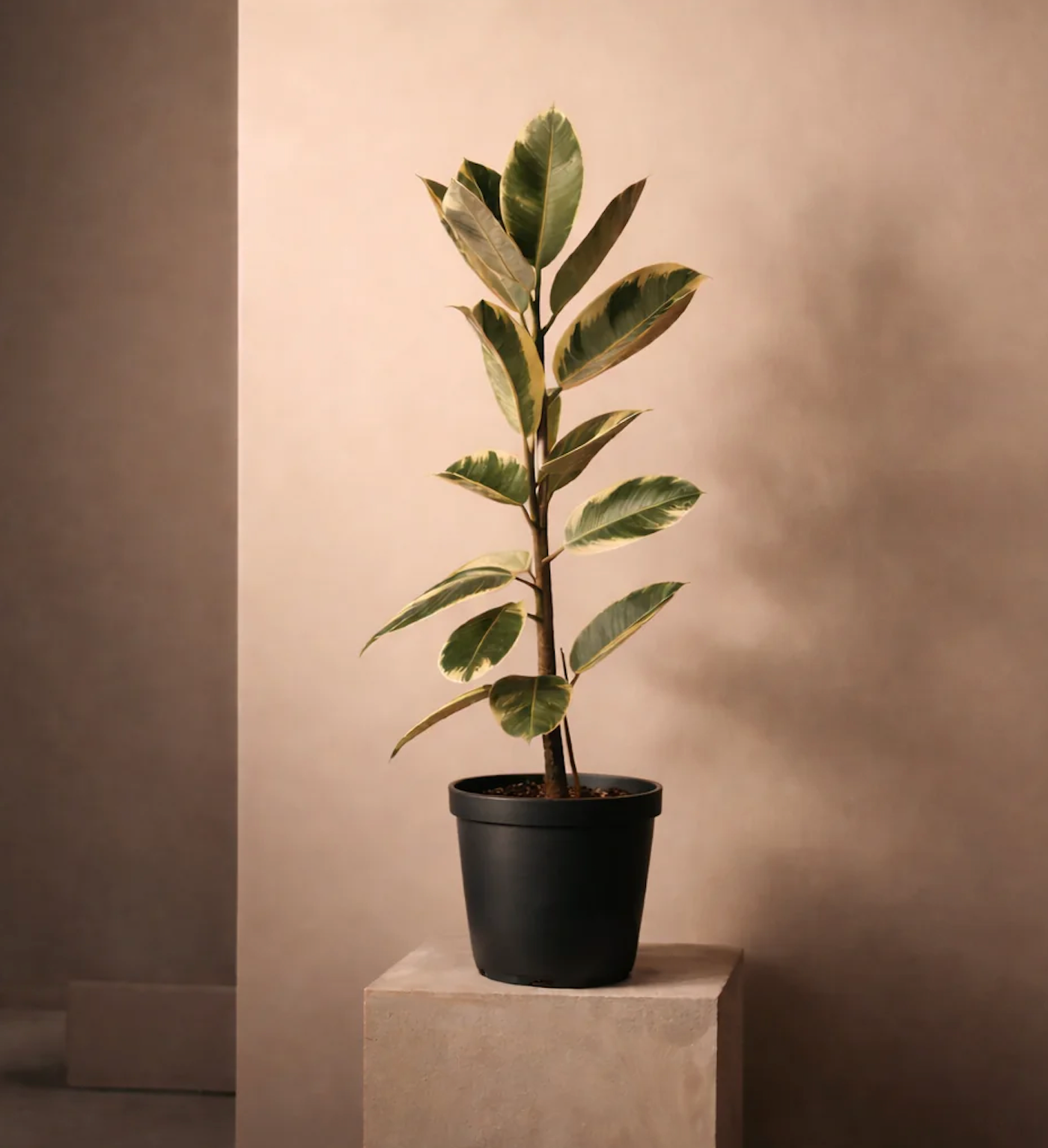 Ficus Elastica ‘Tineke’ (Indoor) without pot